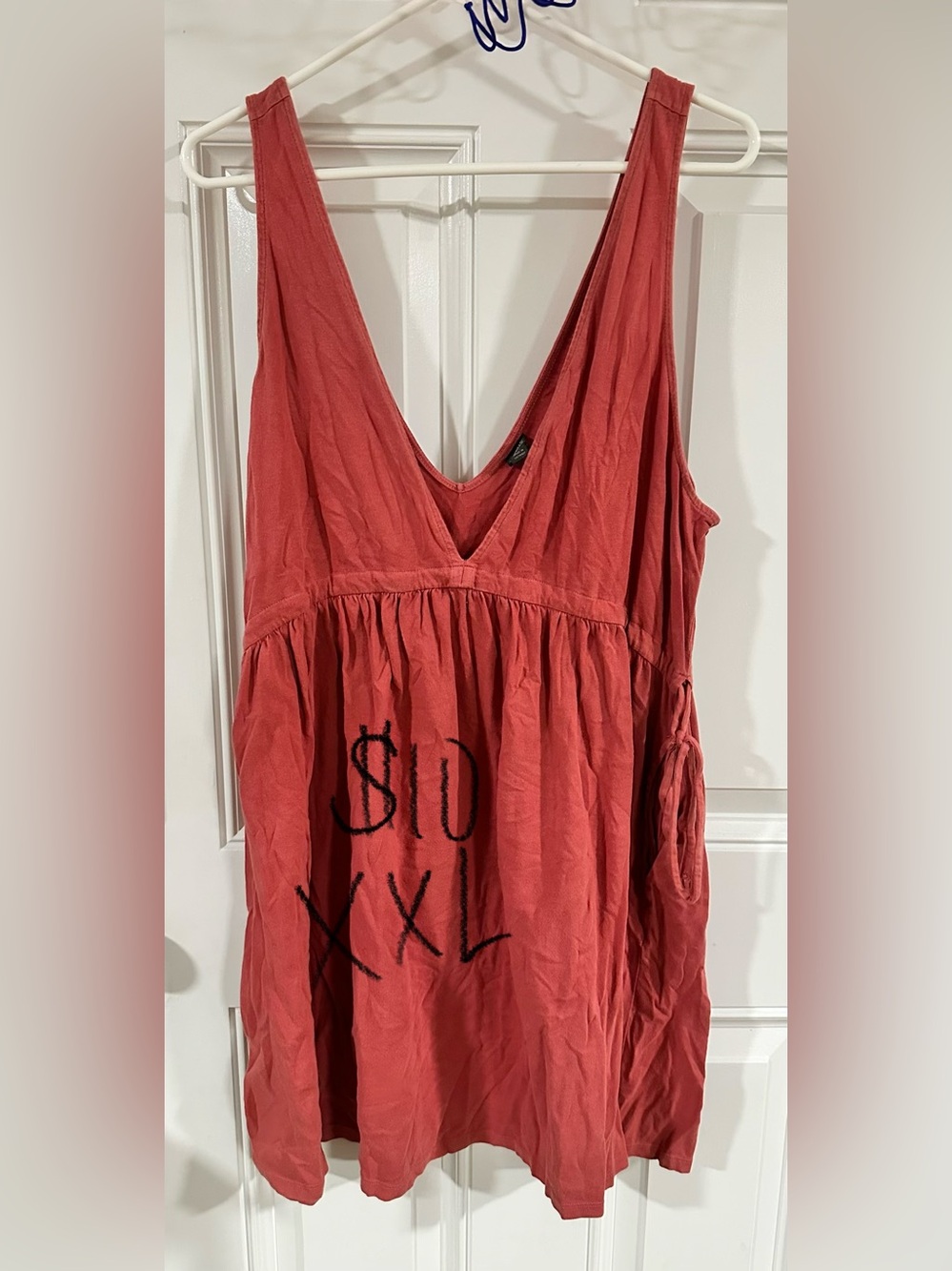 wild fable Deep V Tunic Dress - Rust